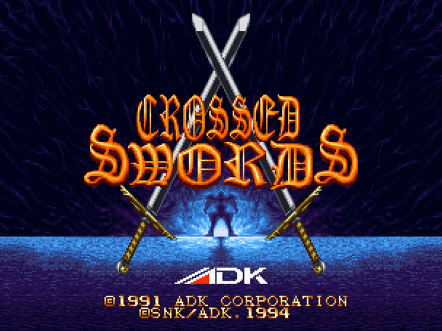 Crossed Swords title screen for Neo Geo CD